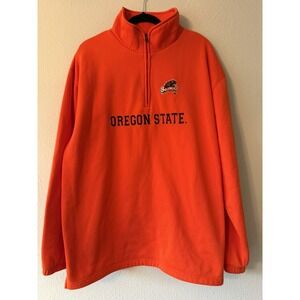 Men's Oregon State Beavers Quarter Zip Fleece Orange Size XL
